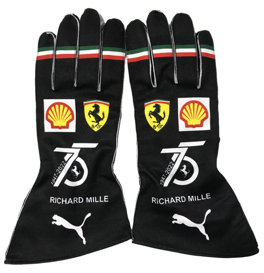 Charles Leclerc Ferrari F1 Racing Gloves 2022-DemaskoSports