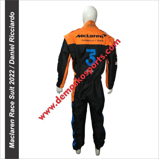 Daniel Ricciardo 2022 McLaren F1 Replica Race Suit - Demasko Sports demaskosports