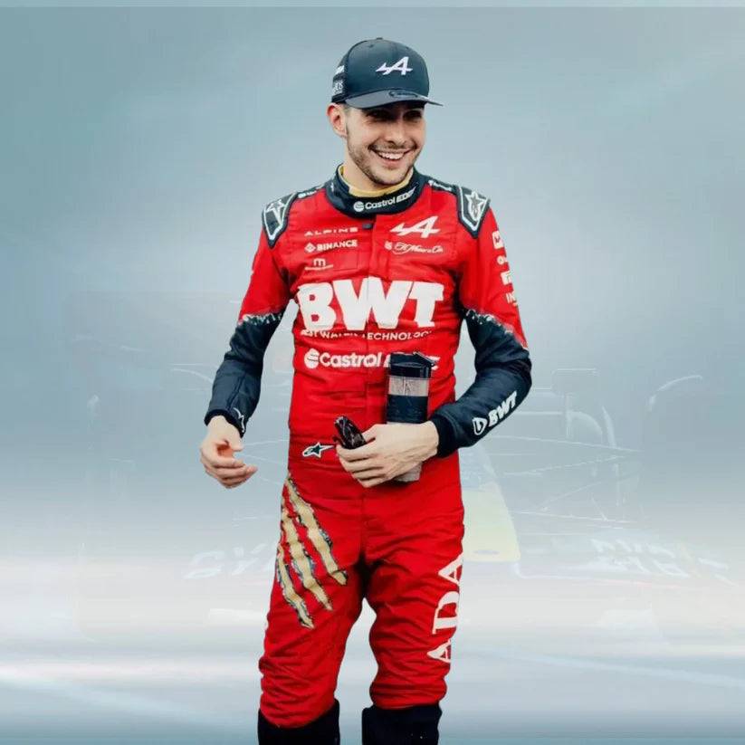 Esteban Ocon BWT Team Alpine 2024 Belgian GP Race Suit F1 demaskosports