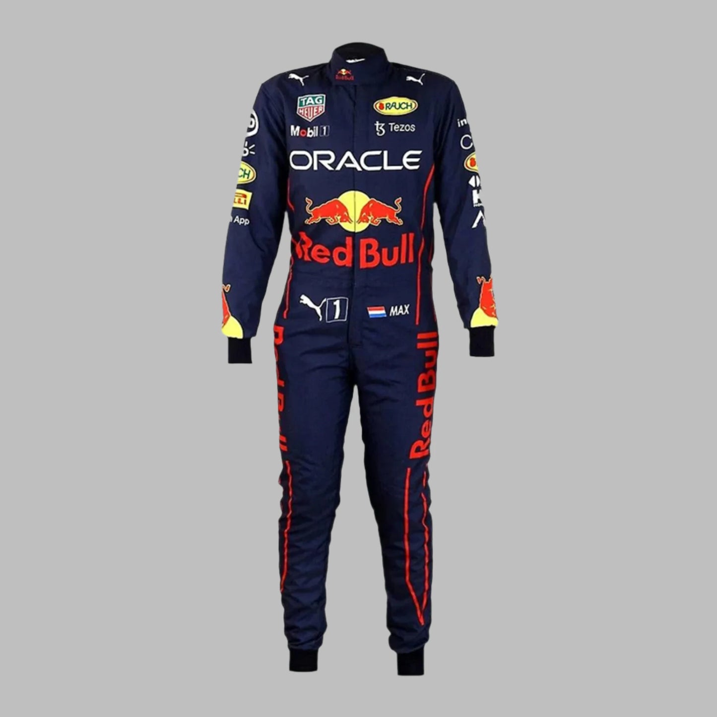 2022 New Max Verstappen Race Suit Red Bull Honda F1 demaskosports