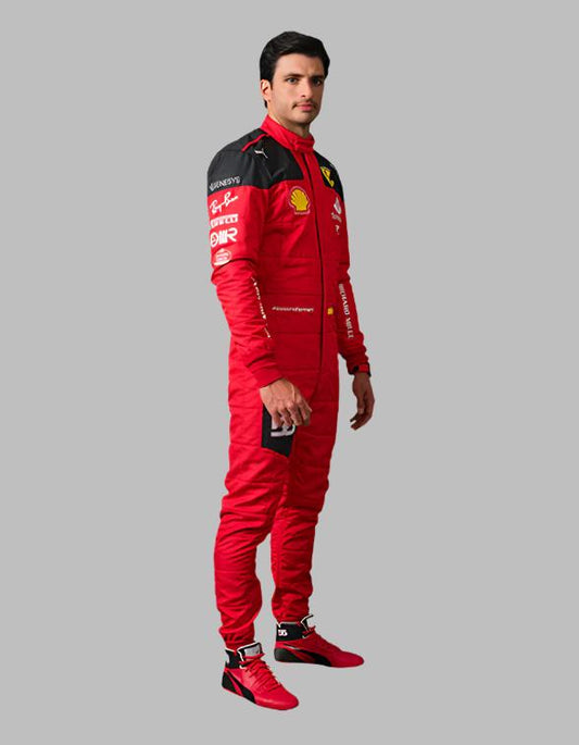 2023 Carlos Sainz Ferrari F1 Racing Suit -Demasko Sports