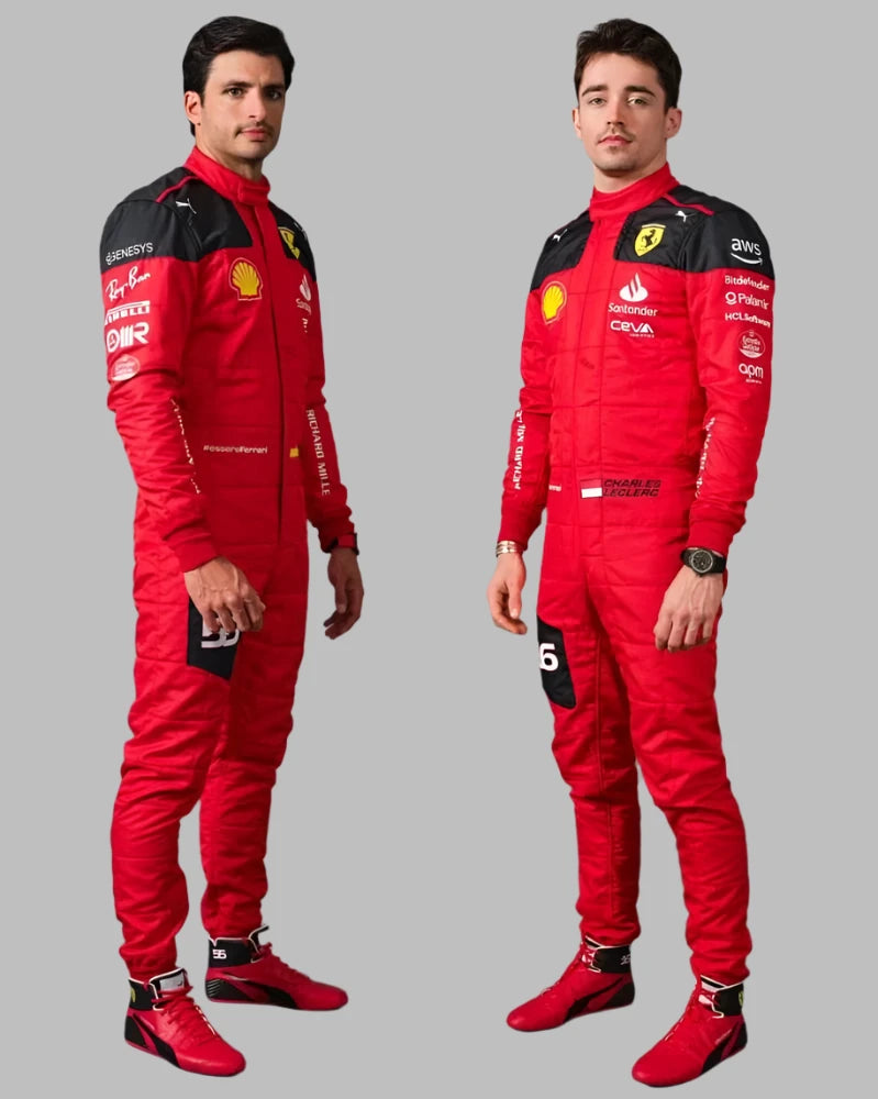 2023 Carlos Sainz Ferrari F1 Racing Suit -Demasko Sports