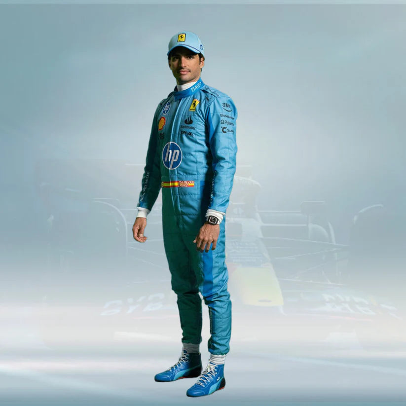 Carlos Sainz Miami GP HP 2024 F1 Scuderia Ferrari Race suit demaskosports