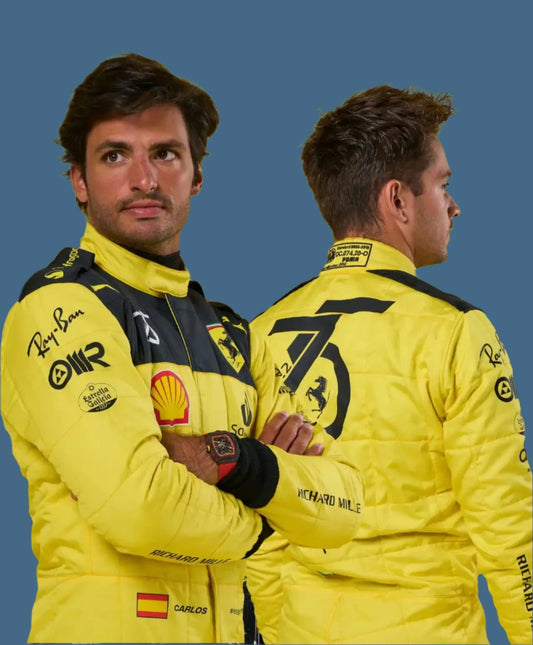 Carlos Sainz Yellow 2022 Model Printed F1 Race Suit - DemaskoSports