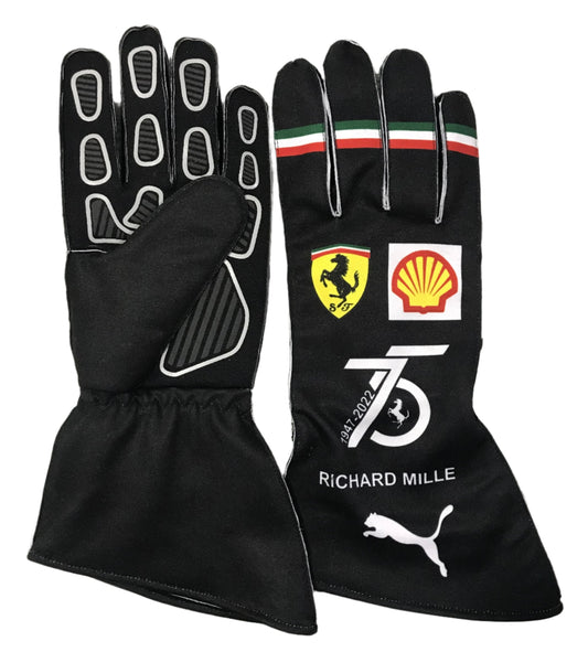 Charles Leclerc Ferrari F1 Racing Gloves 2022-DemaskoSports demaskosports