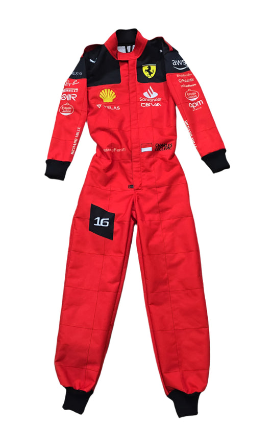 F1 Ferrari Kids Race Suit 2023-DemaskoSports