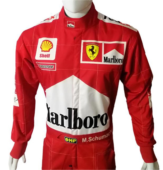 F1 Michael Schumacher 2001 Printed Race suit - DemaskoSports demaskosports