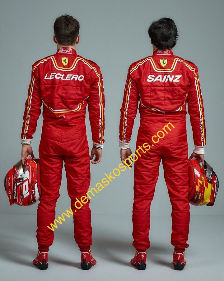 Carlos Sainz 2024 New Ferrari Race Suit - DemaskoSports demaskosports