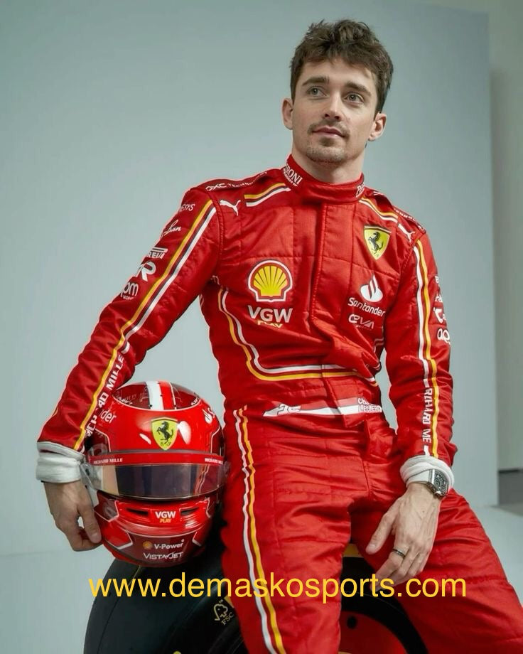 Charles Leclerc 2024 Ferrari Race Suit demaskosports