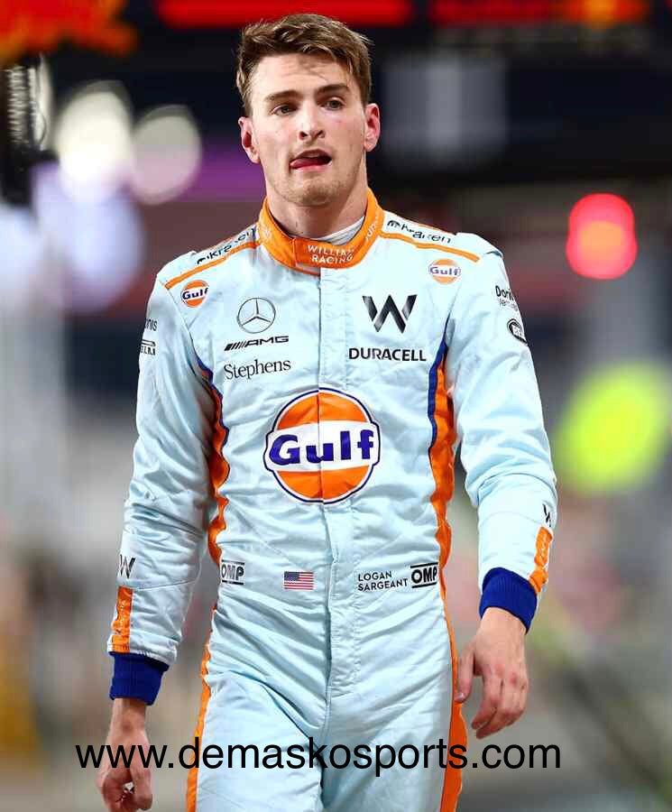 2023 Logan Sargeant Gulf & William Race Suit Singapore GP demaskosports