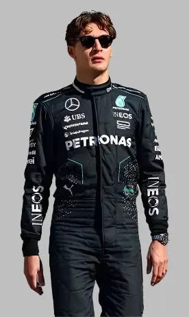 2024 George Russell Mercedes AMG Petronas F1 Team Replica Race Suit-DemaskoSports - Demasko Sports