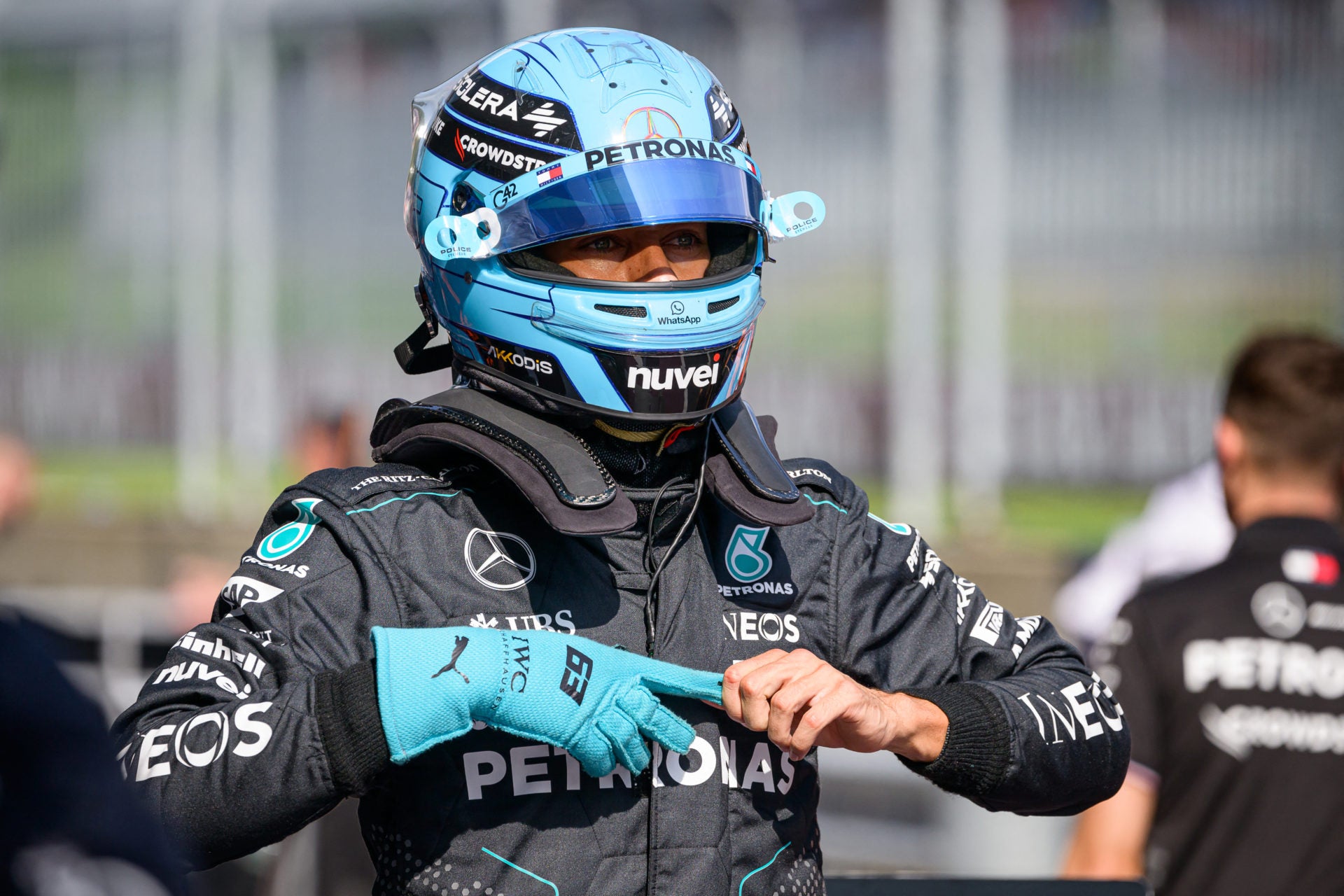 racing handschuhe f1 GEORGE RUSSELL Gloves 2024 F1 Race Gloves-Demasko