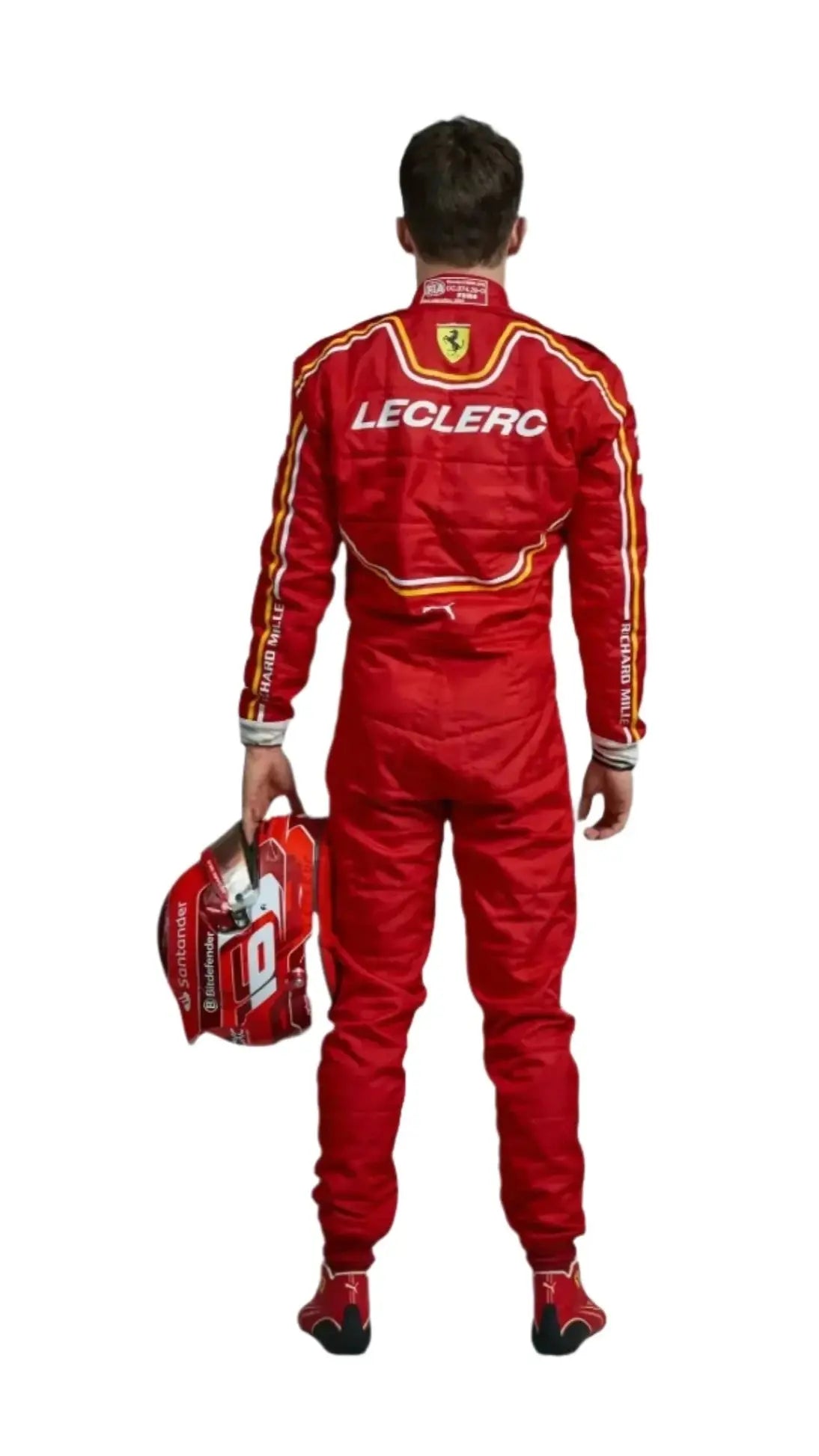 New Charles Leclerc 2024 Monaco GP Scuderia Ferrari HP F1 Team Replica Racing Suit - Demasko Sports