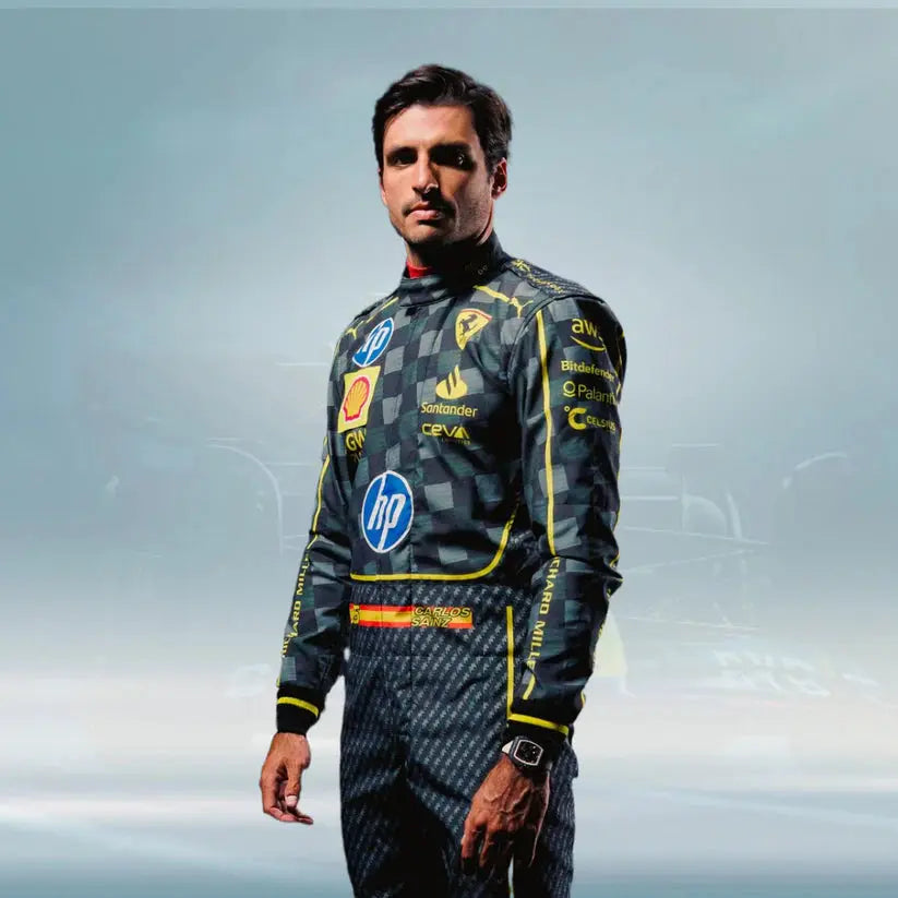 Scuderia Ferrari HP's Carlos Sainz carbon-fibre race suits Italian Grand Prix demaskosports