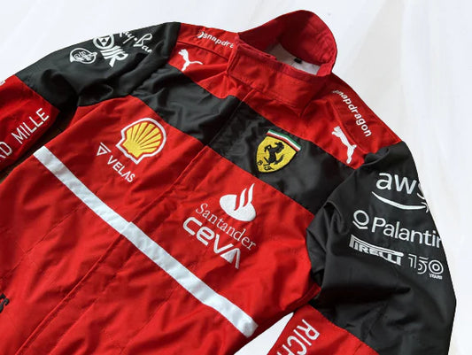 Charles Leclerc 2022 Racing Suit Ferrari F1 | F1 Replica Embroidery Race Suit Demasko Sports