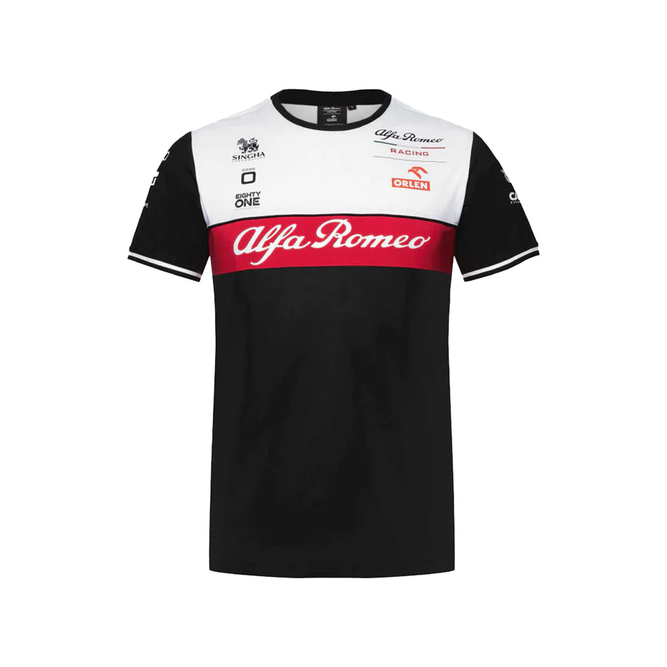 ALFA ROMEO RACING F1 2022 MEN'S TEAM T-SHIRT BLACK - Demasko Sports