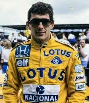 Ayrton Senna Lotus Embroidered Patches Go Kart Race Suit