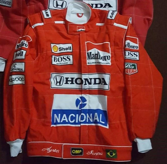 Ayrton Senna Printed go kart Jacket