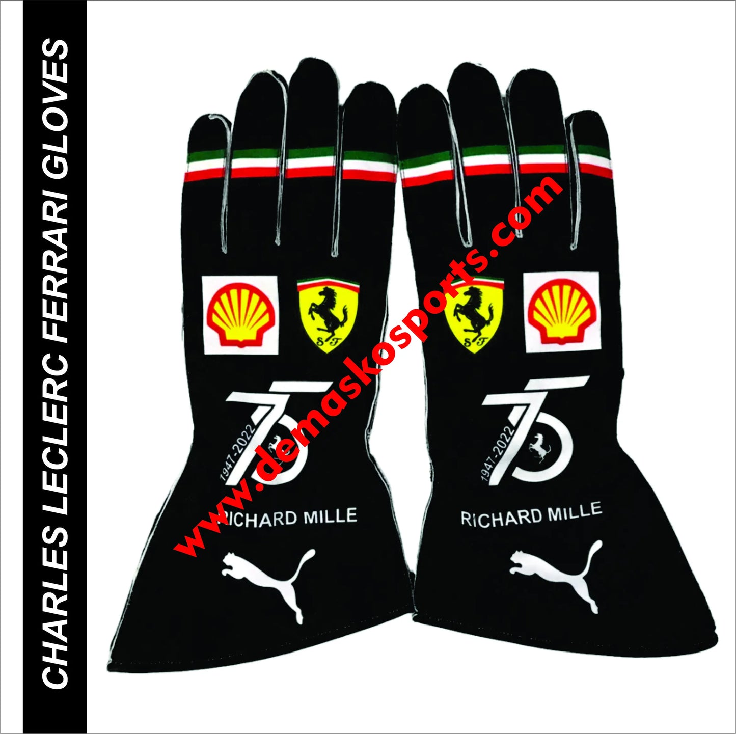 Charles Leclerc F1 Racing Ferrari Gloves 2022