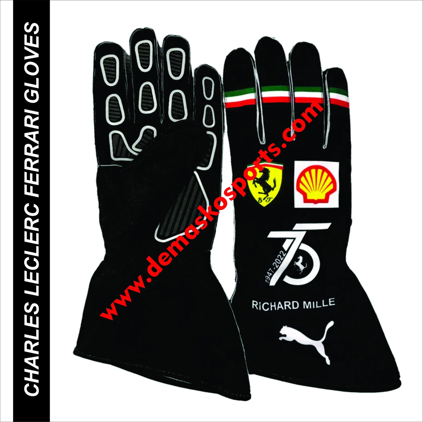 Charles Leclerc F1 Racing Ferrari Gloves 2022